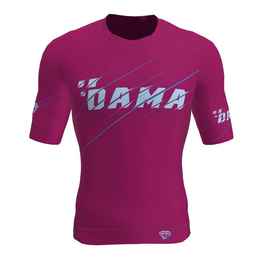 GLITCH BORDEAUX - MAGLIA MANICA CORTA DIAMOND PRO