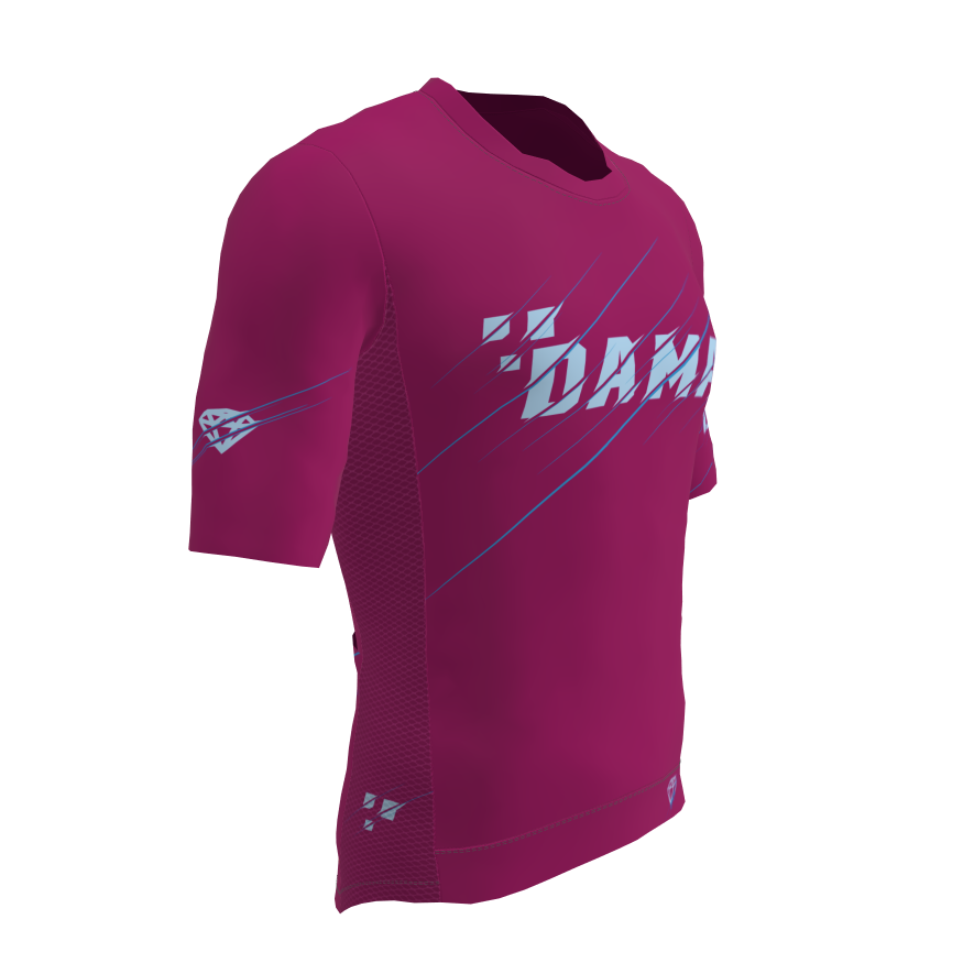 GLITCH BORDEAUX - MAGLIA MANICA CORTA DIAMOND PRO