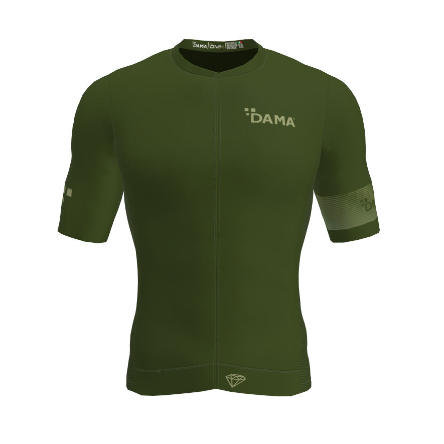 TINTA UNITA VERDE MILITARE - MAGLIA MANICA CORTA - DIAMOND